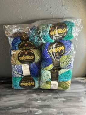 Noro Kureyon yarn color 344 Lot P 100% wool lot of 9 50 grams each